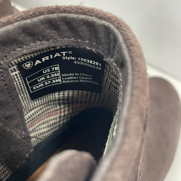 Ariat Ladies Charlie Waterproof Brown Ankle Boots Size 7 - Picture 4 of 7